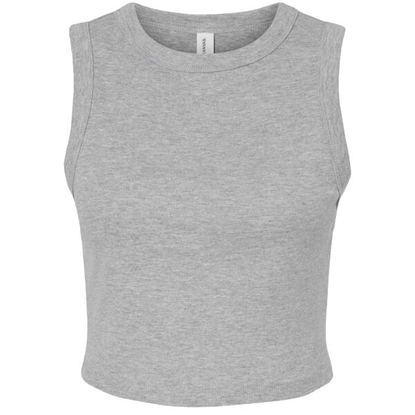 Bella Ladies Micro Rib Muscle Crop Tank Top Thumbnail