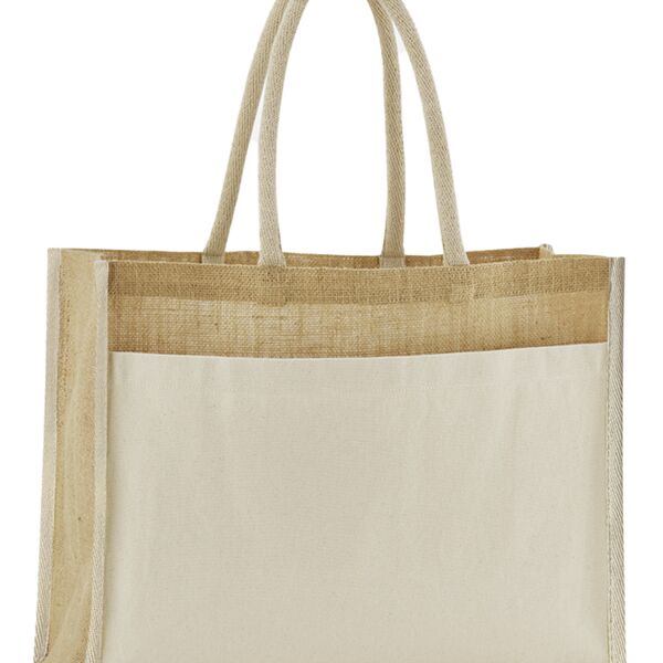 Westford Mill Cotton Pocket Natural Starched Jute Shopper Thumbnail
