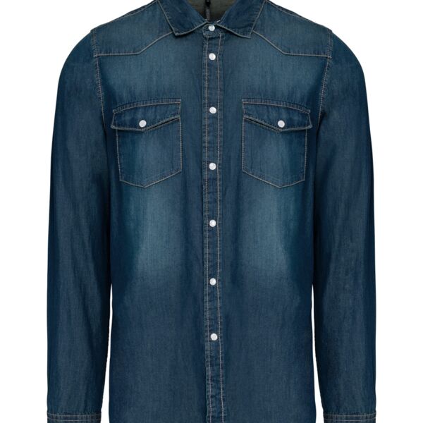 Kariban Long Sleeve Denim Shirt Thumbnail